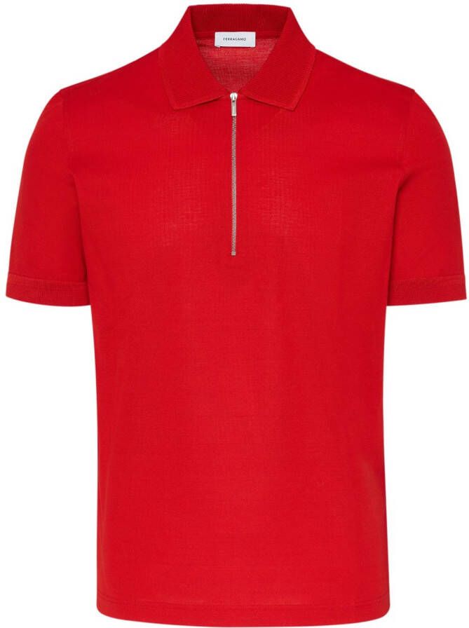 Ferragamo Poloshirt met logoprint Rood