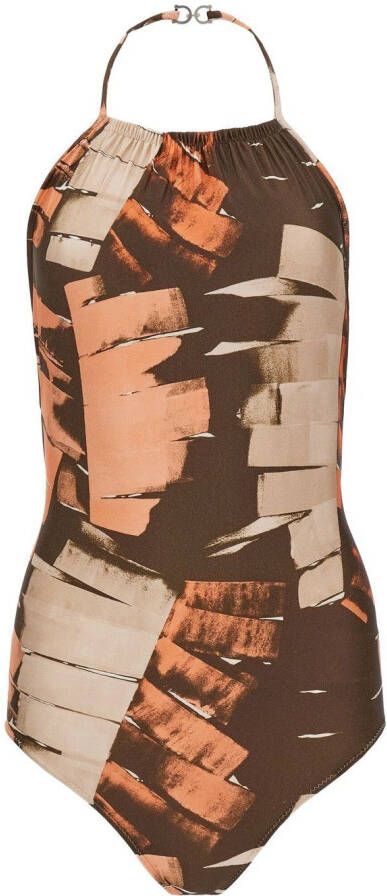 Ferragamo Badpak met halternek Bruin