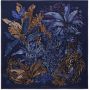 Ferragamo Sjaal met palmboomprint Blauw - Thumbnail 1
