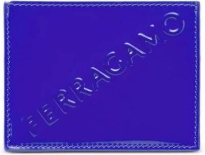 Ferragamo Pasjeshouder met logo-reliëf Blauw