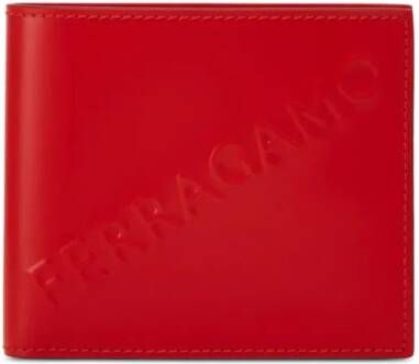 Ferragamo Pasjeshouder met logo-reliëf Rood
