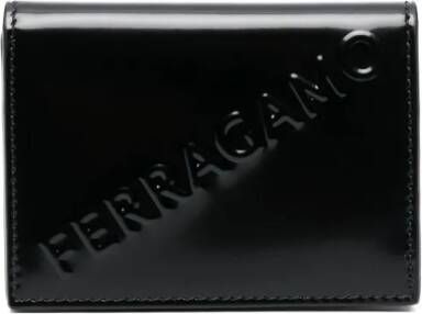 Ferragamo Pasjeshouder met logo-reliëf Zwart