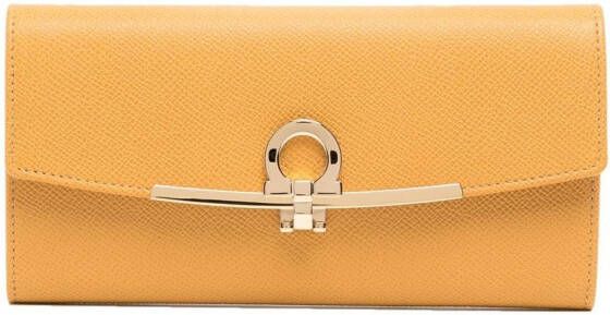 Ferragamo Portemonnee met Gancini logo Bruin