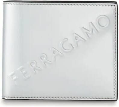Ferragamo Portemonnee met logo-reliëf Zilver