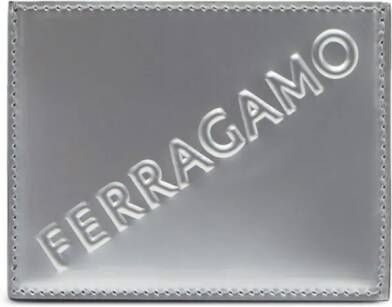 Ferragamo Portemonnee met logo-reliëf Zilver