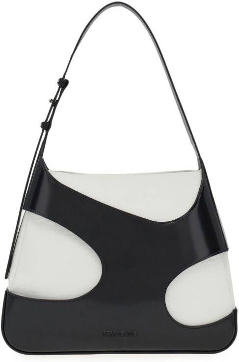 Ferragamo Schoudertas met uitgesneden detail Zwart