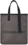 Ferragamo Shopper met logoplakkaat Grijs - Thumbnail 1