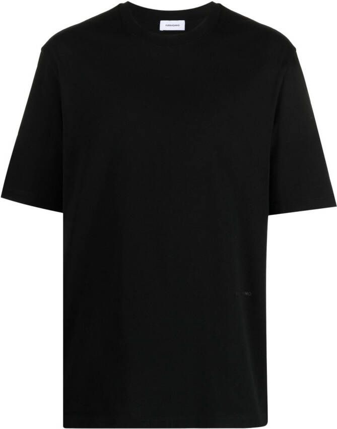 Ferragamo T-shirt met logoprint Zwart