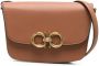 Ferragamo Trapezio leren crossbodytas Bruin - Thumbnail 1