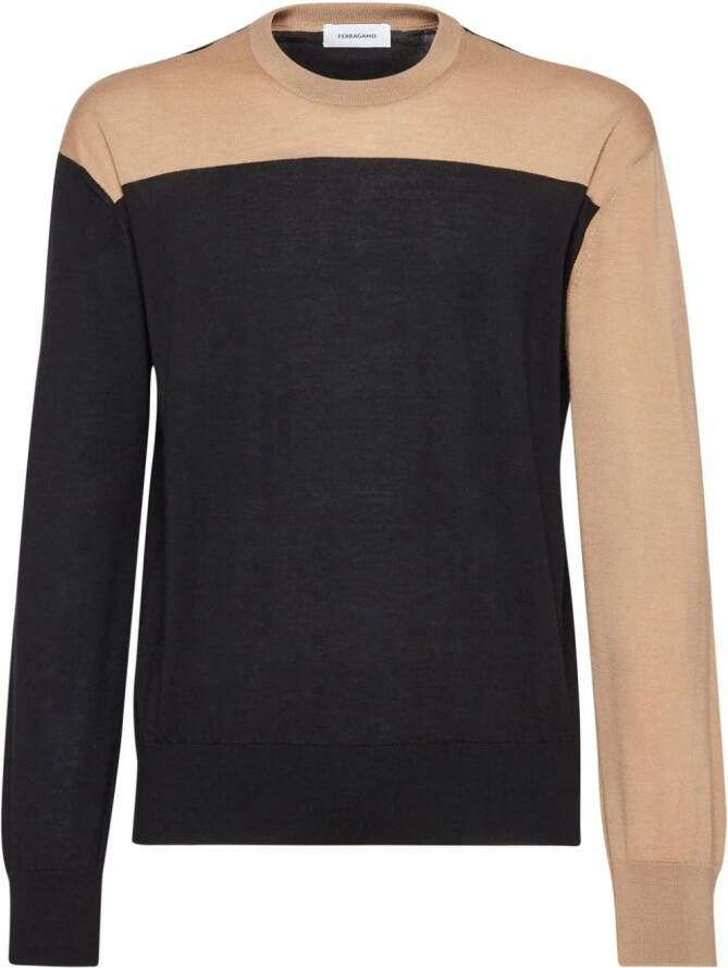 Ferragamo Trui met colourblocking Beige