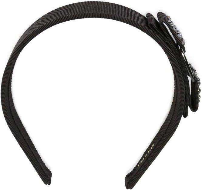 Ferragamo Vara haarband verfraaid met kristallen Zwart