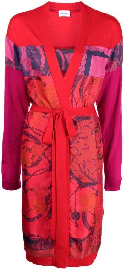 Ferragamo Vest met ceintuur Rood