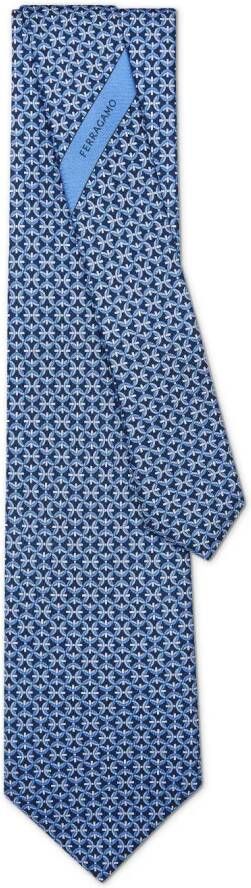 Ferragamo Zijden stropdas Blauw