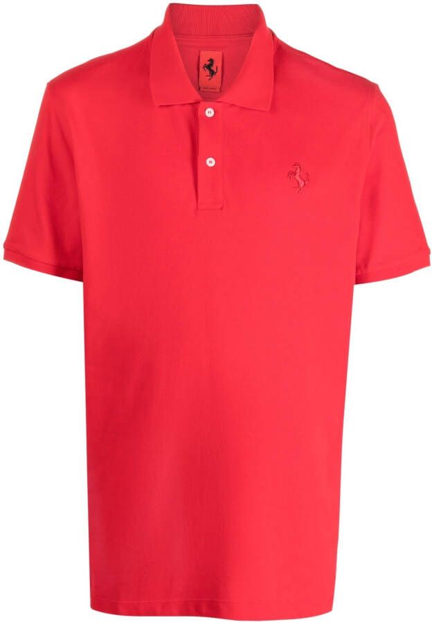 Ferrari Poloshirt met geborduurd logo Rood