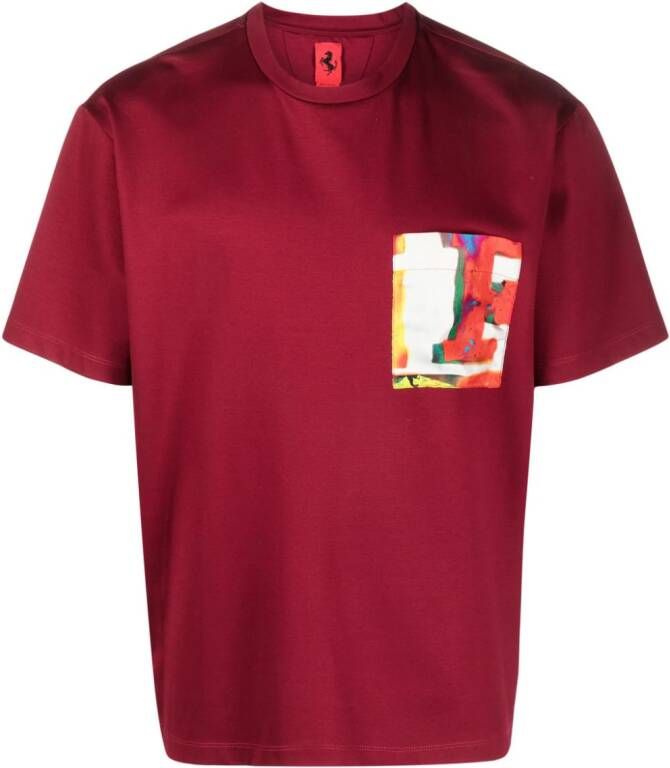 Ferrari T-shirt met logo Rood