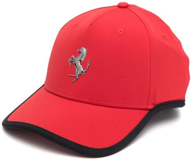 Ferrari Honkbalpet met logoplakkaat Rood