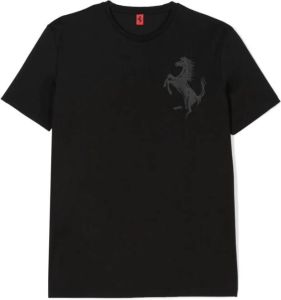 Ferrari Kids T-shirt met ronde hals Zwart