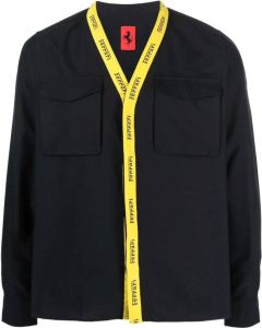 Ferrari Kraagloos overhemd Zwart