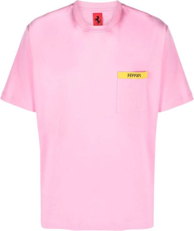 Ferrari T-shirt met logopatch Roze