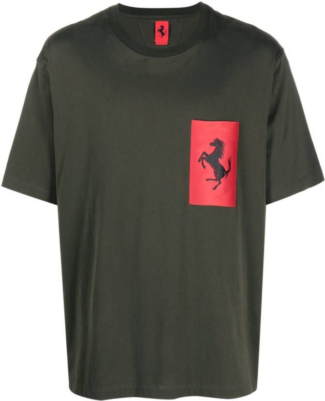 Ferrari T-shirt met logopatch Groen