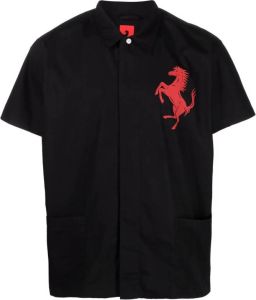 Ferrari overhemd met korte mouwen Zwart