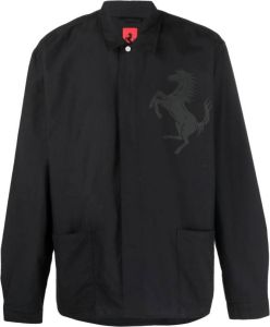 Ferrari Overhemd met logopatch Zwart