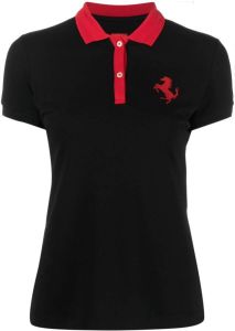 Ferrari Poloshirt met logoprint Zwart