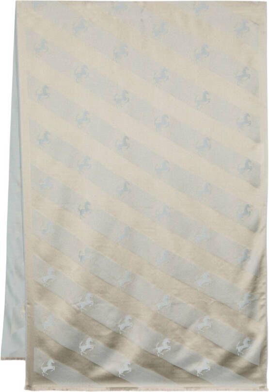 Ferrari Sjaal met borduurwerk Blauw