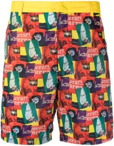 Ferrari Shorts met print Geel