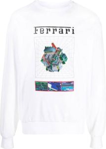 Ferrari Sweater met grafische print Wit