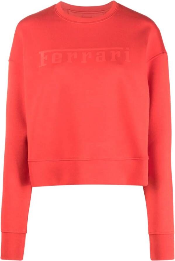 Ferrari Sweater met logoprint Roze
