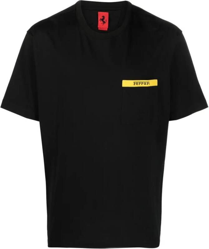 Ferrari T-shirt met logopatch Zwart