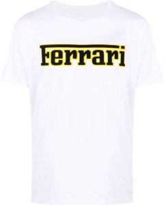 Ferrari T-shirt met logoprint Wit
