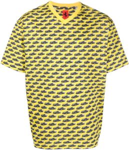 Ferrari T-shirt met print Geel