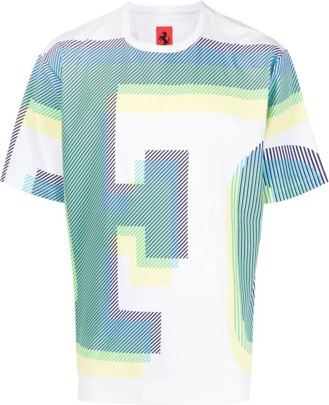 Ferrari T-shirt met print Wit