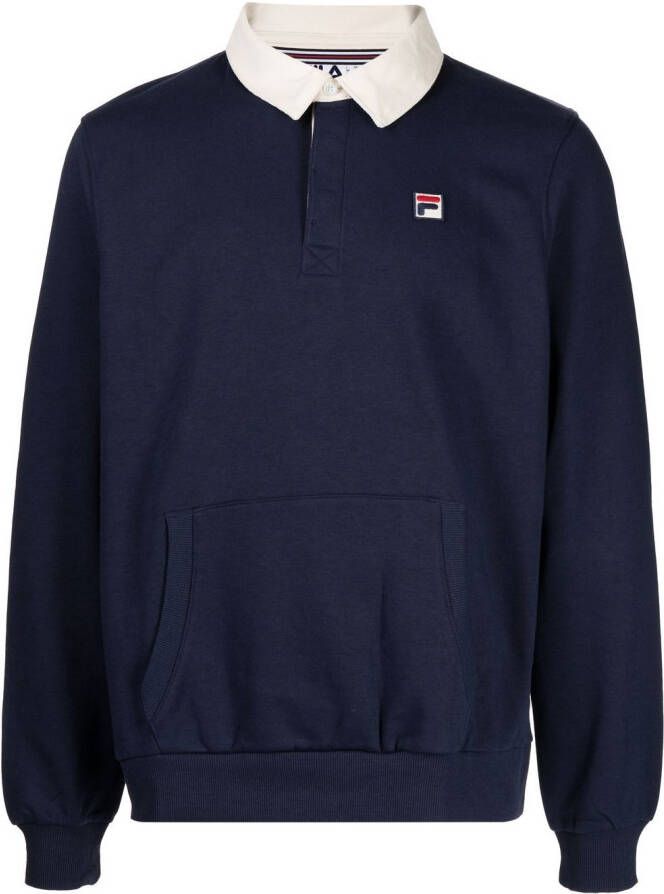 Fila Sweater met logopatch Blauw
