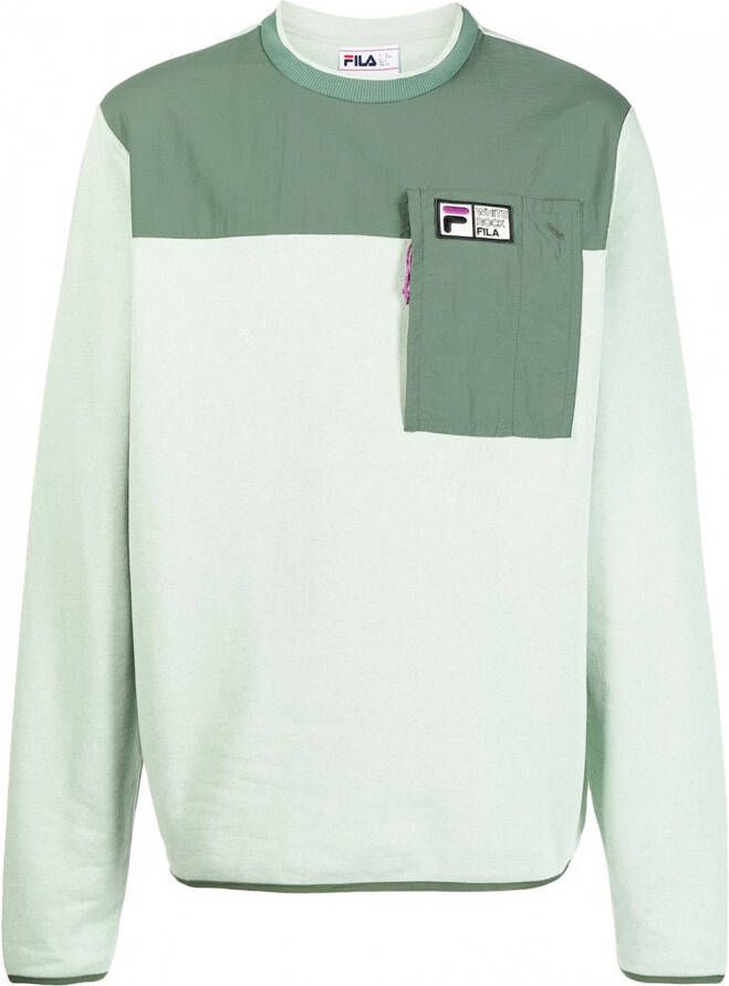 Fila Sweater met colourblocking Groen