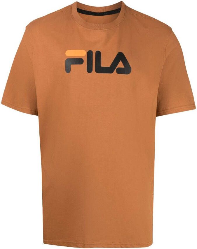 Fila T-shirt met logoprint Bruin