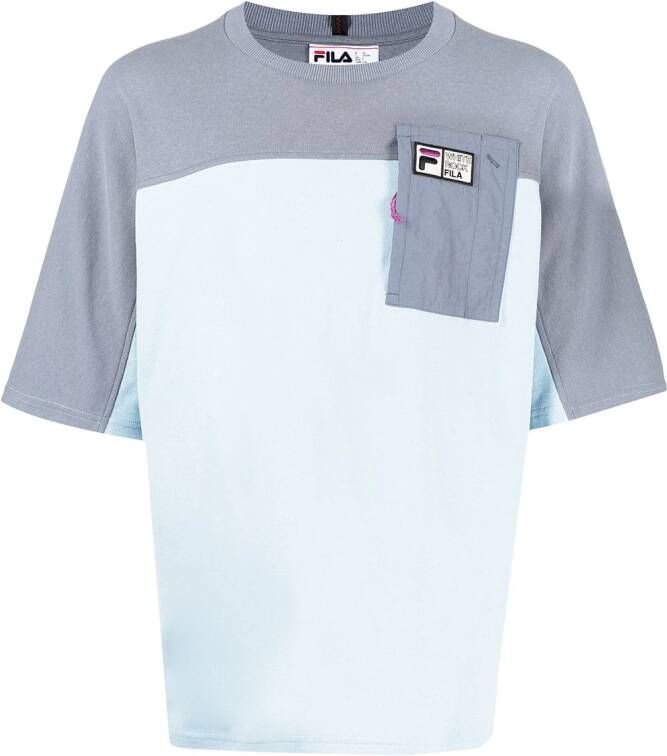 Fila T-shirt met logopatch Blauw