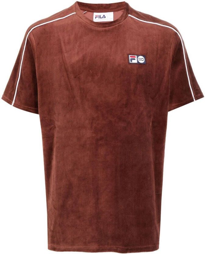 Fila T-shirt met logopatch Bruin