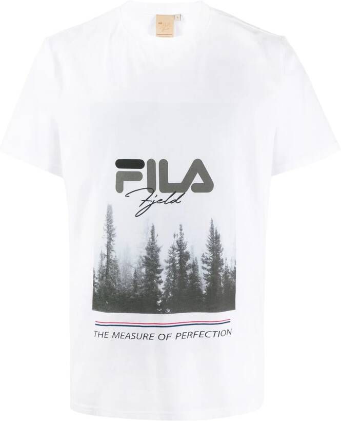 Fila T-shirt met print Wit