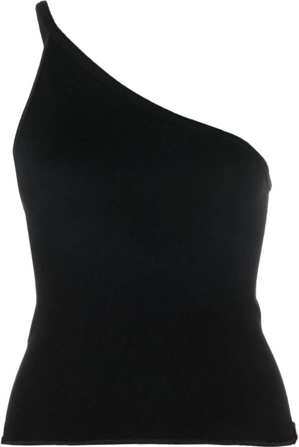 Filippa K Asymmetrisch hemd Zwart