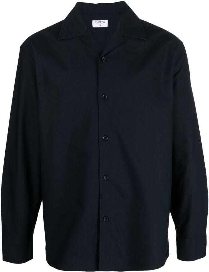 Filippa K Button-up shirtjack Blauw