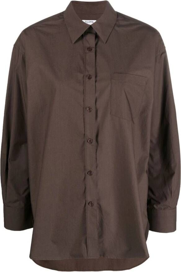 Filippa K Sammy chest-pocket shirt Bruin