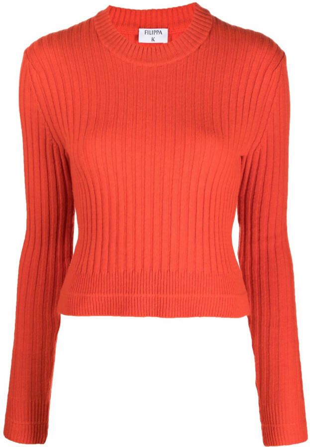 Filippa K Sweater met ronde hals Oranje