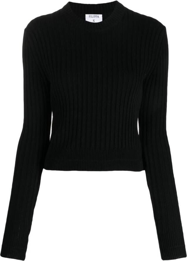 Filippa K Sweater met ronde hals Zwart