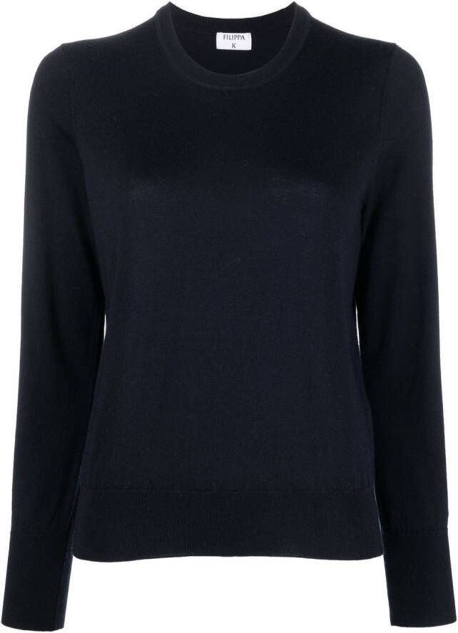 Filippa K Fijngebreide top Blauw