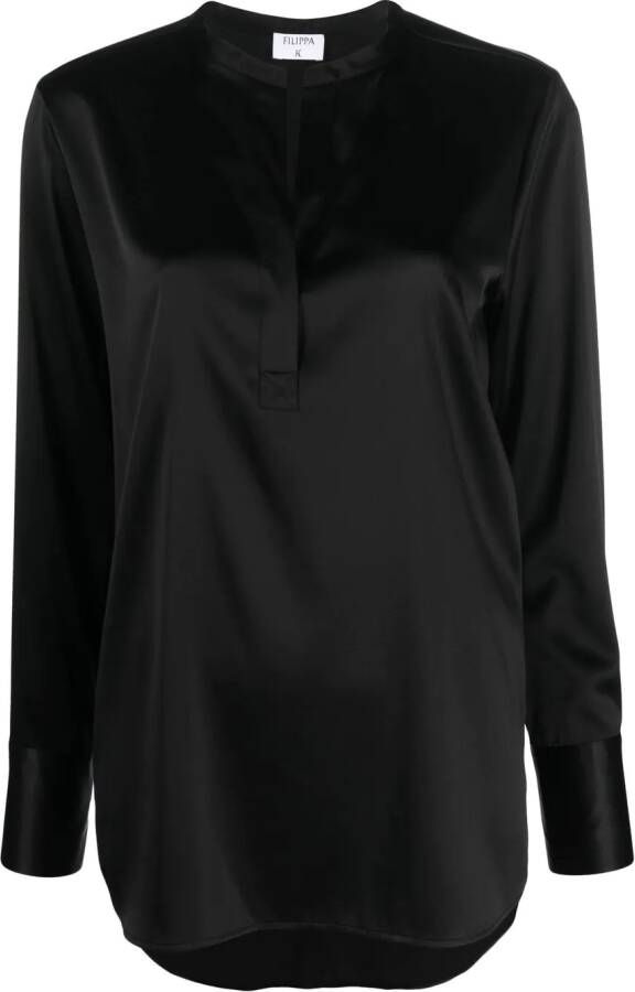 Filippa K Zijden blouse Zwart