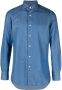Finamore 1925 Napoli Denim overhemd Blauw - Thumbnail 1