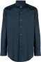 Finamore 1925 Napoli Effen overhemd Blauw - Thumbnail 1